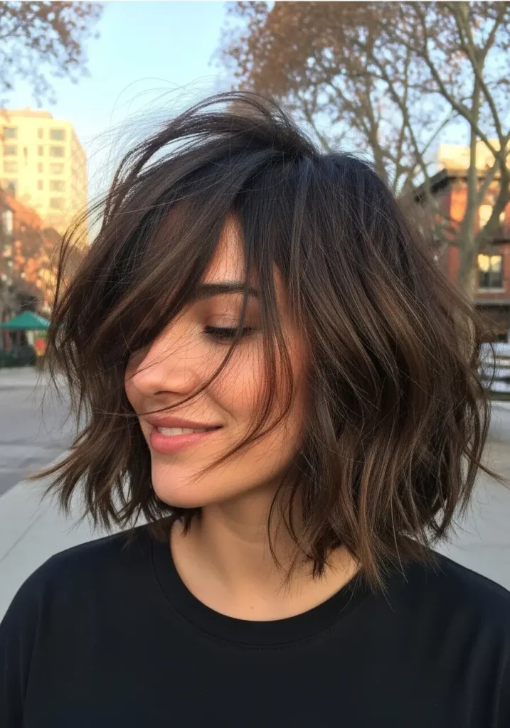 Tousled Textured Bob with Volume