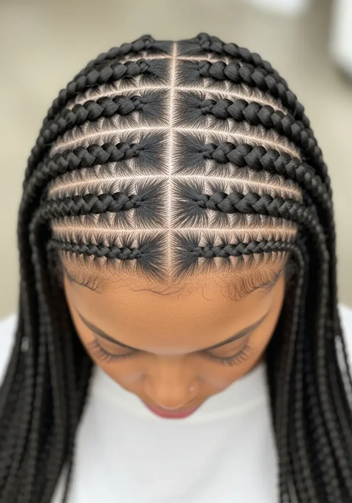 Triangle Part Box Braids