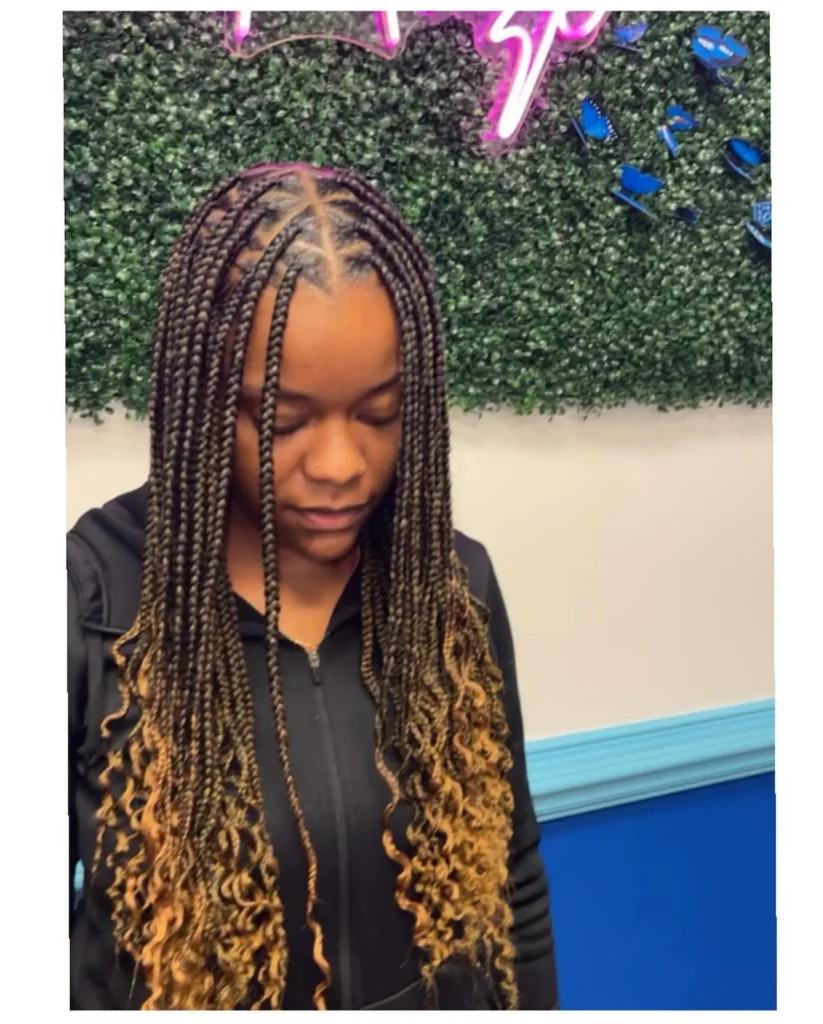 Triangle Part Knotless Braids