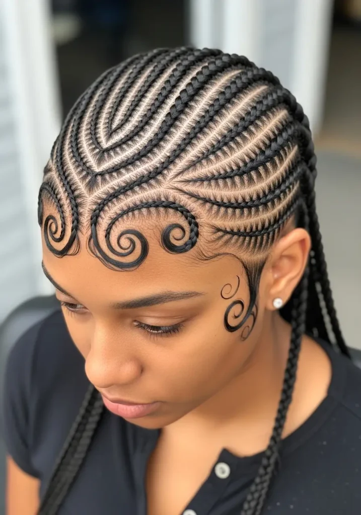 Tribal Braids with Baby Hairs