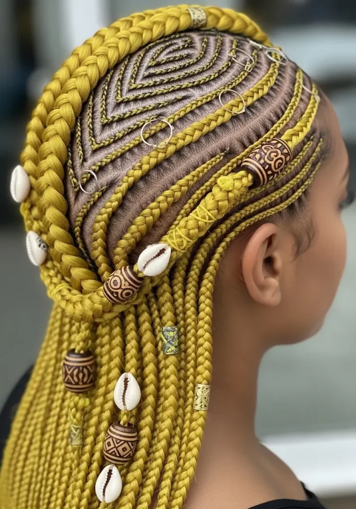 Tribal-Inspired Lemonade Braids