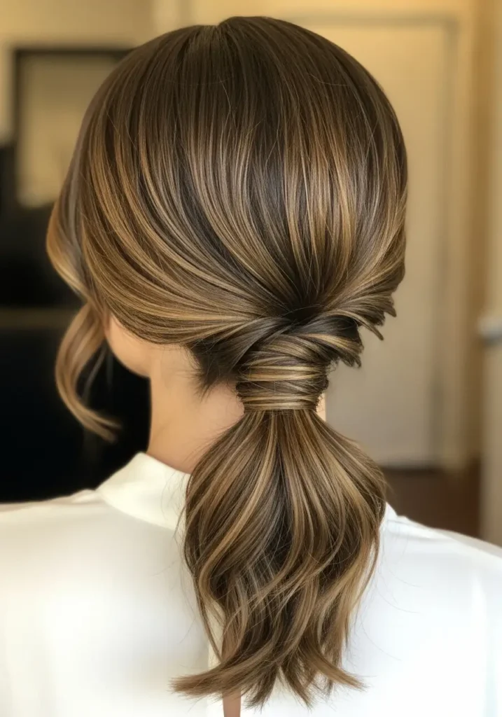Twisted Low Ponytail
