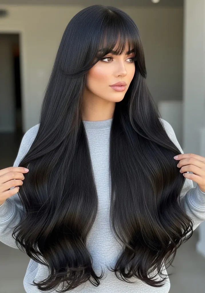 Ultra Long Hair with Soft Baby Bangs