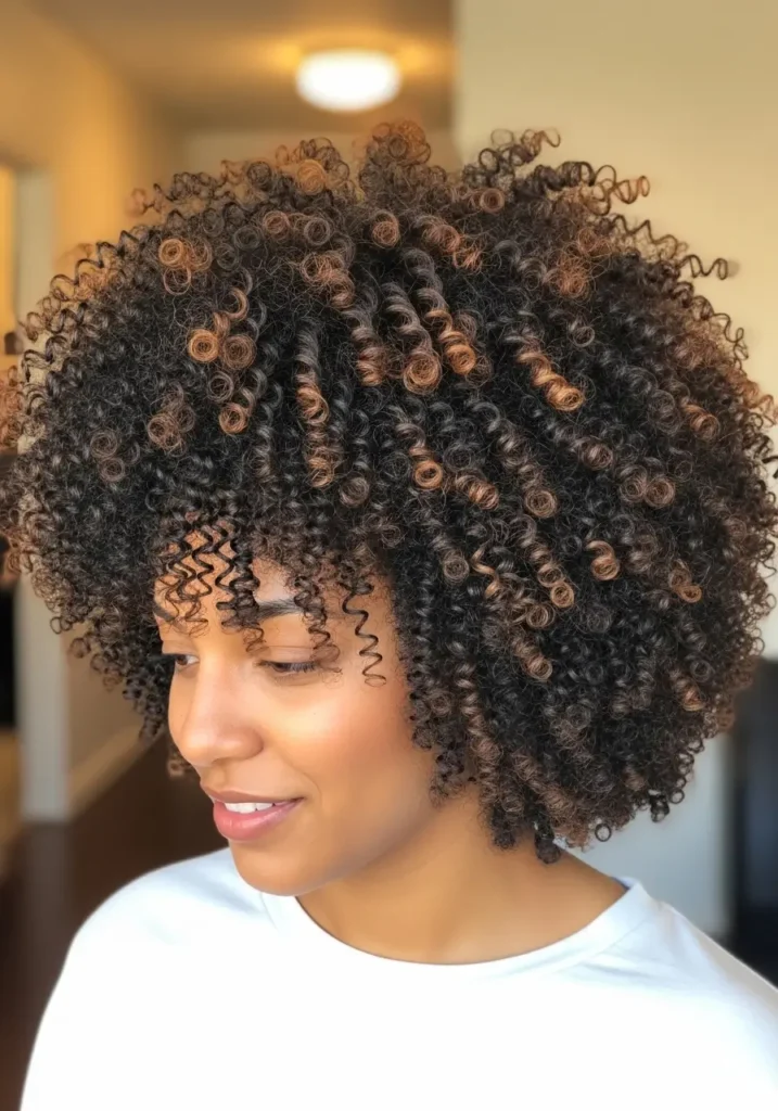 Voluminous Curly Afro Style