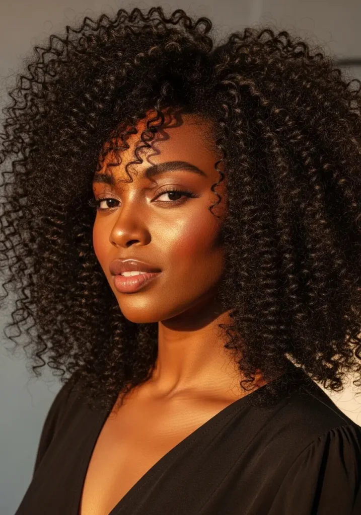 Voluminous Curly Blowout