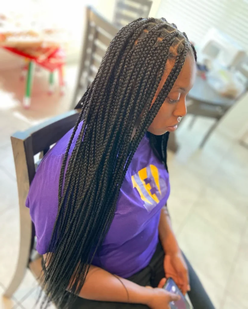 Waist Length Knotless Braids