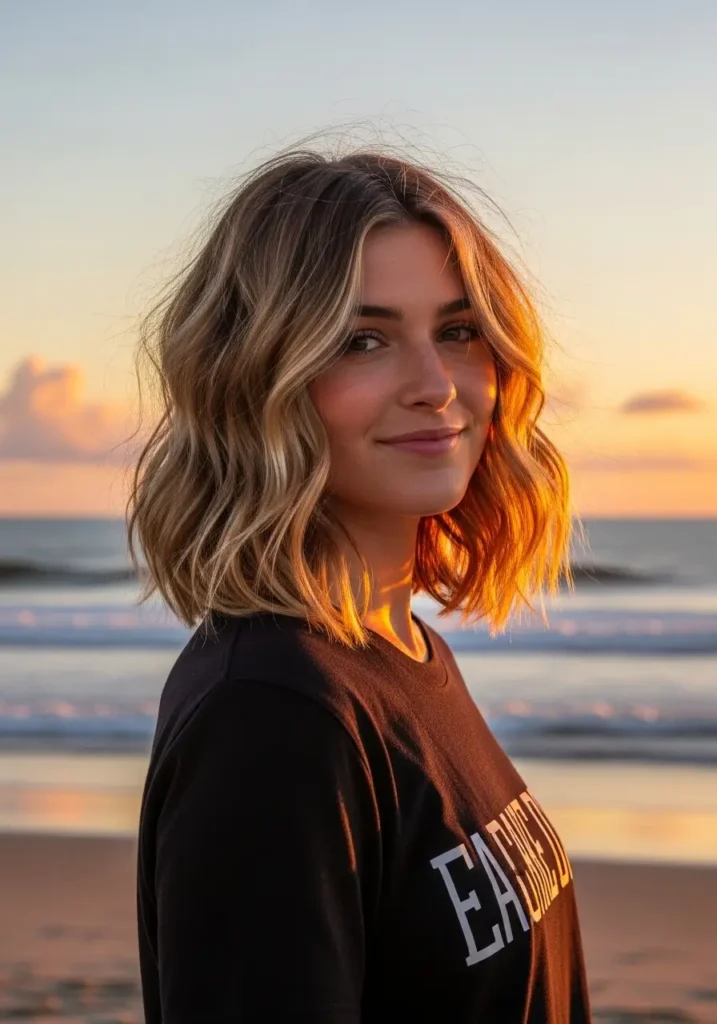 Wavy Beachy Choppy Bob