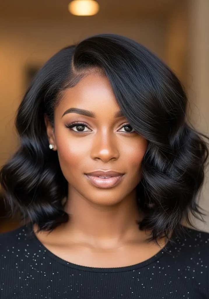 Wavy Bob with Loose Curls