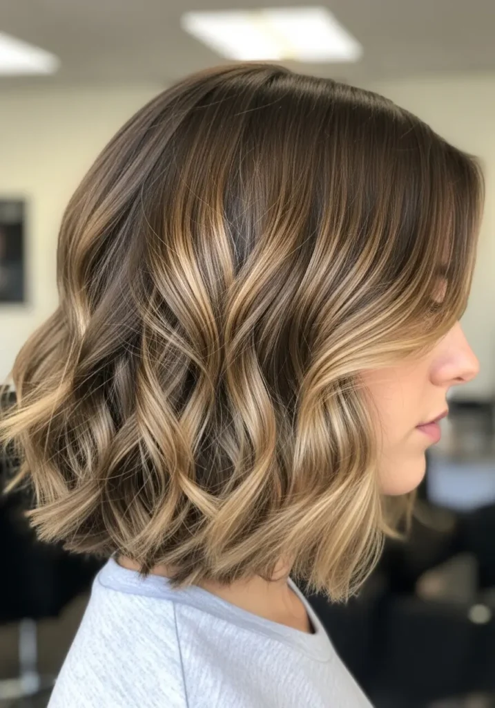 Wavy Textured Bob with Natural Movement