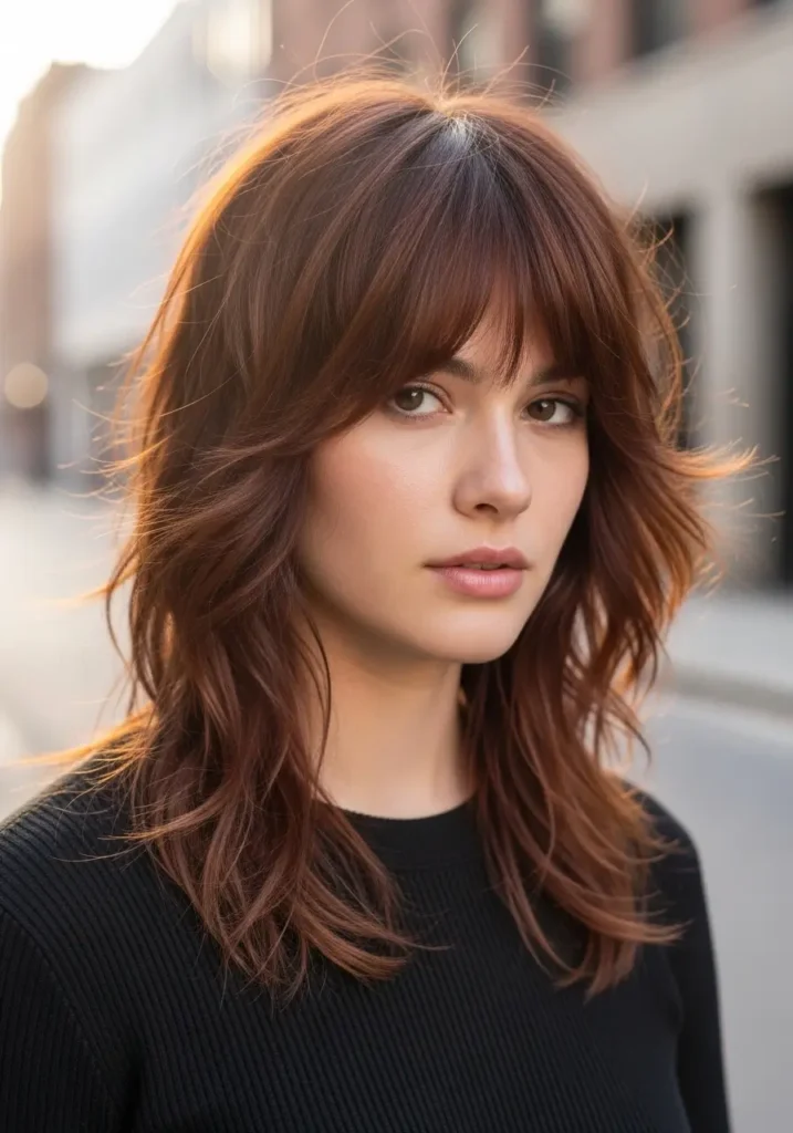 Wispy Bangs Wolf Cut