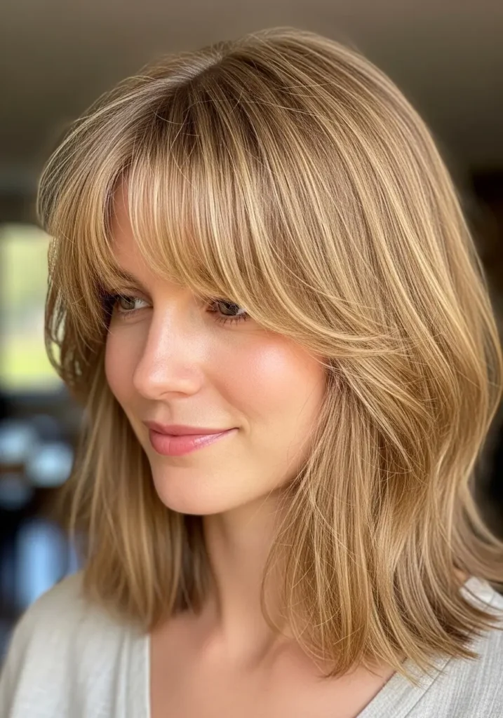 Wispy Curtain Bangs for Light Texture