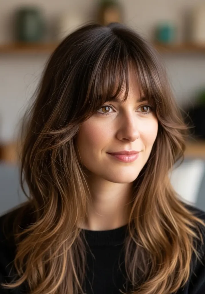 Wispy Soft Curtain Bangs