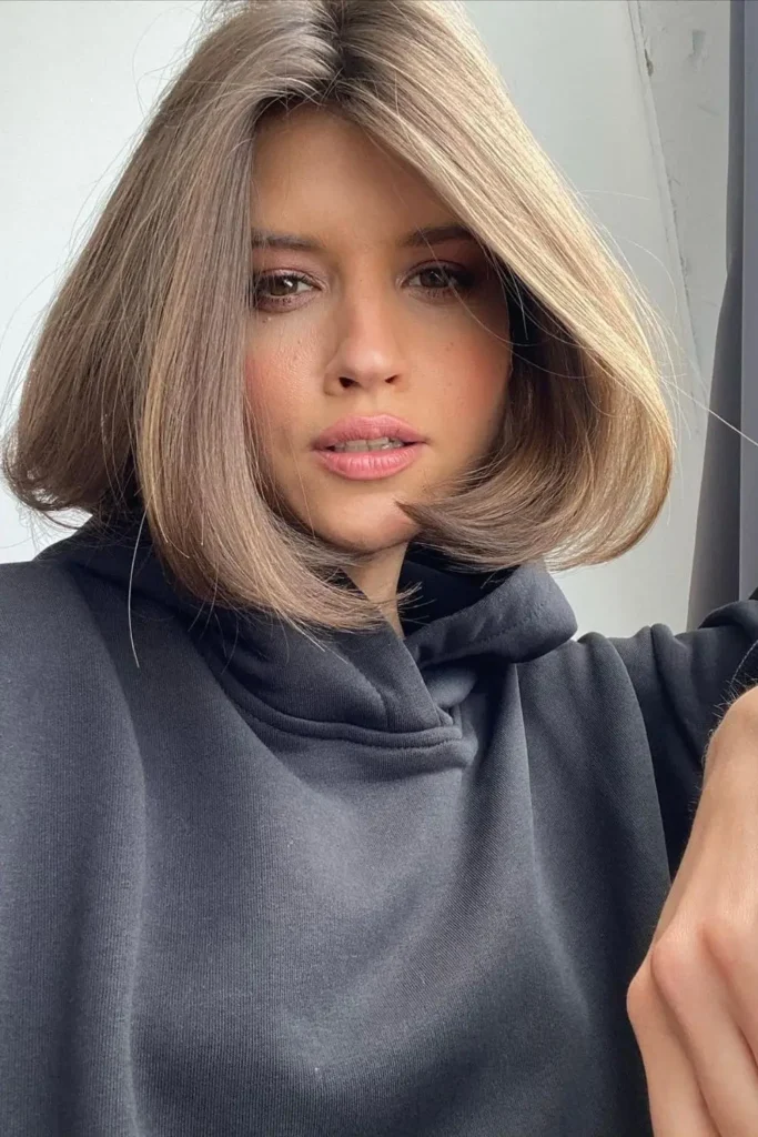 Airy Layered Bob with Side Part