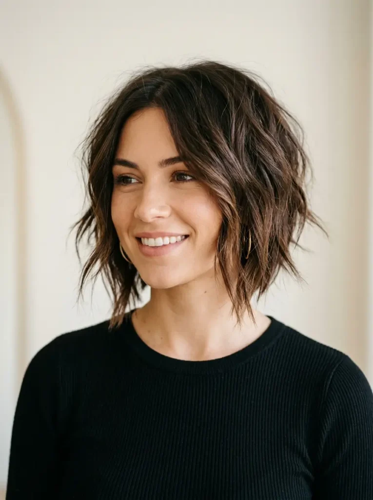 Angled Choppy Bob