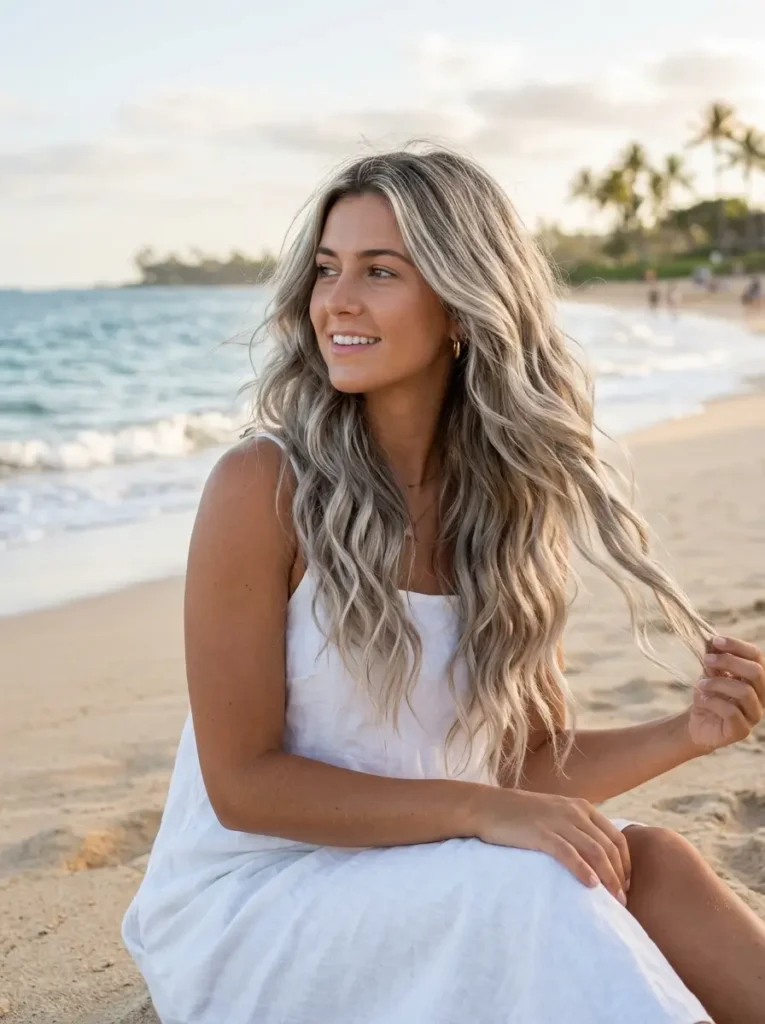Ash Blonde Beach Waves