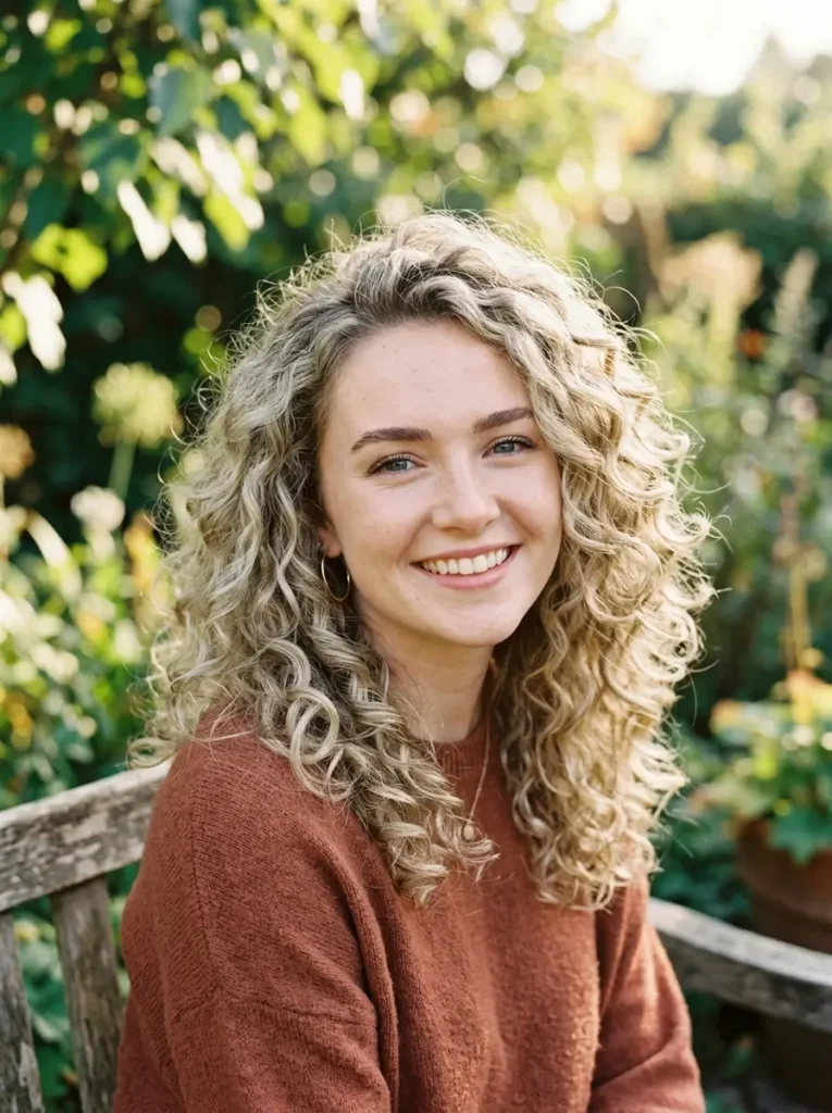 Ash Blonde Curly Hair