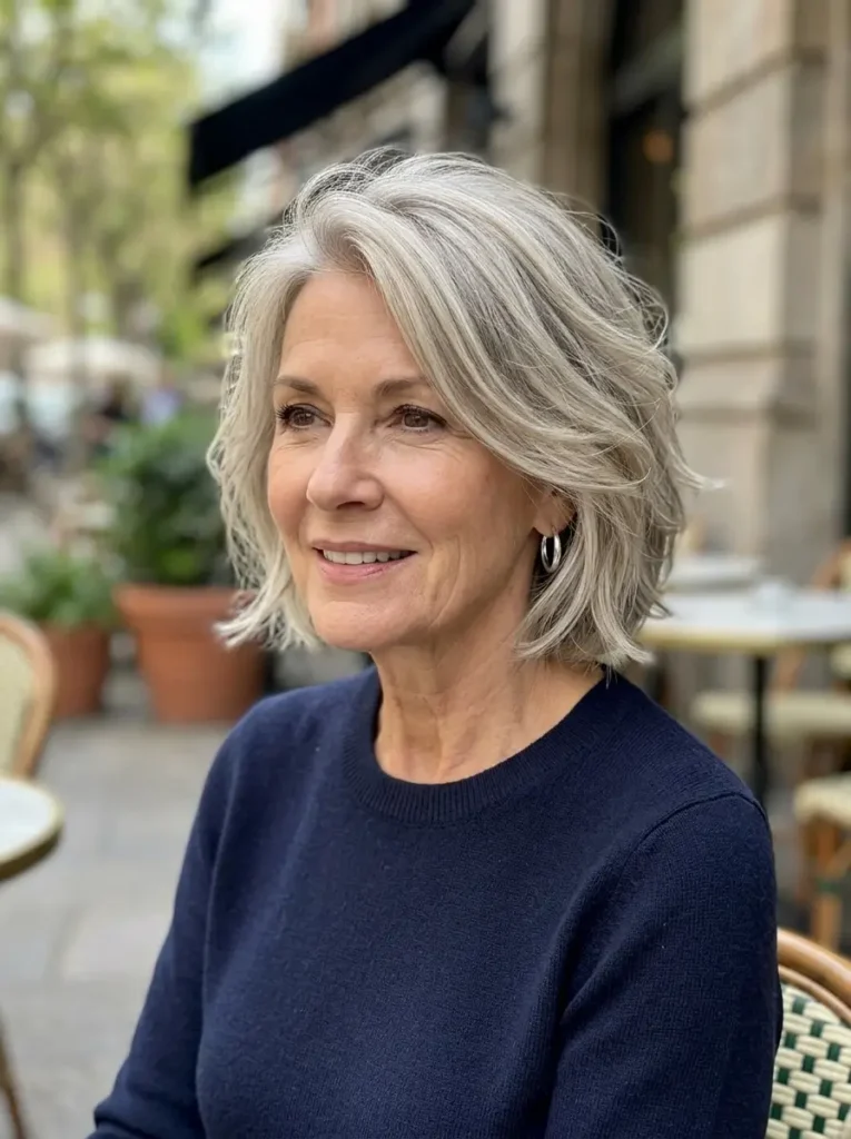 Ash Blonde Hairstyles for Older Women