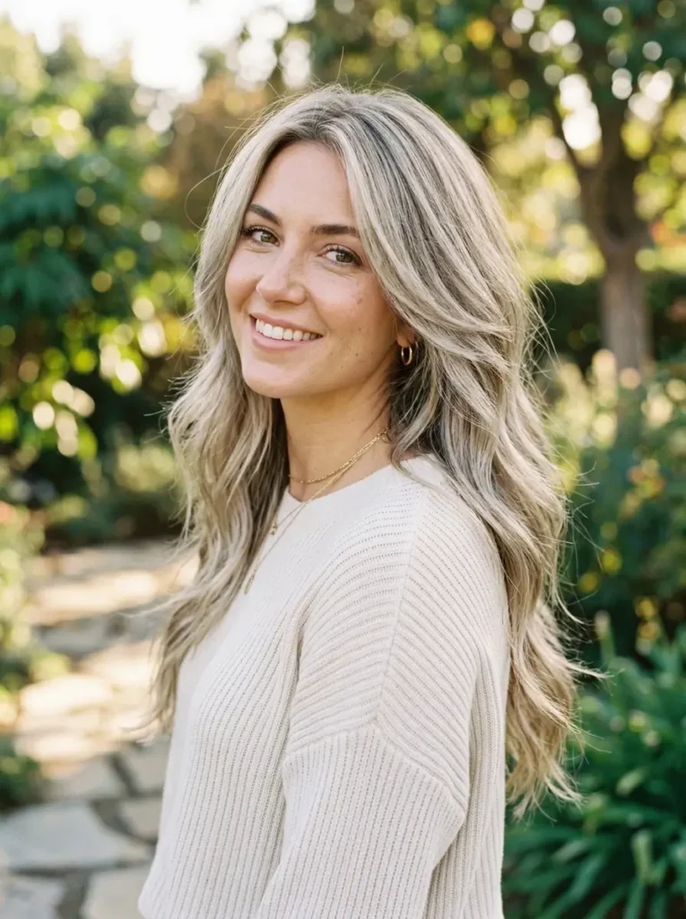 Ash Blonde Long Layers