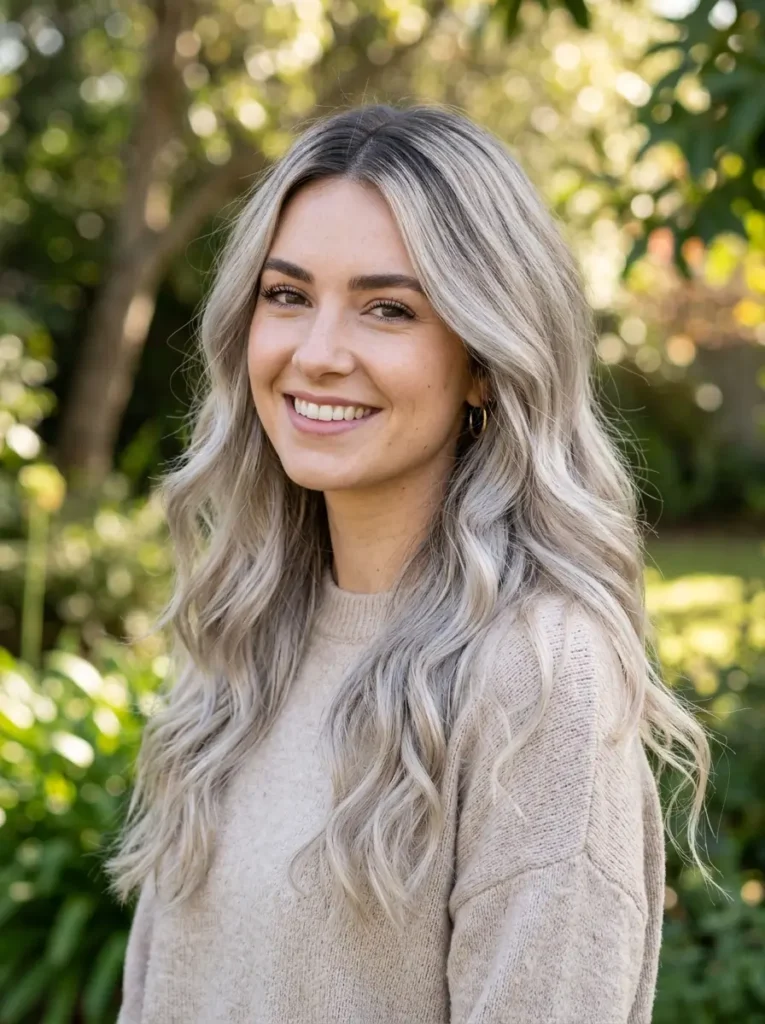 Ash Blonde with Darker Roots