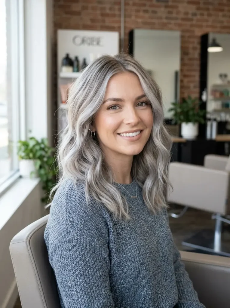 Ash Blonde with Silver Tones
