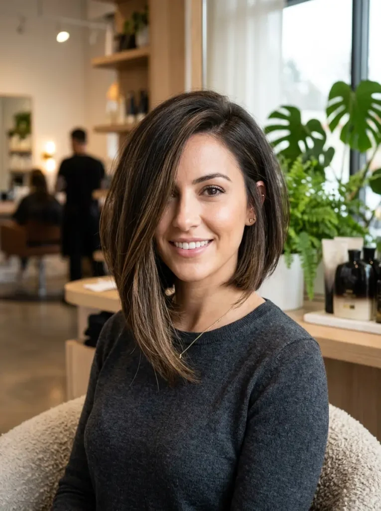 Asymmetrical Bob for Thick Hair