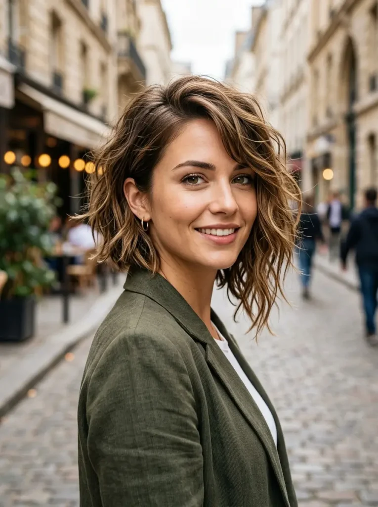 Asymmetrical Bob with Texture