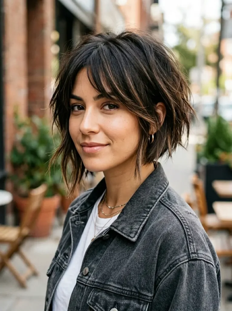 Asymmetrical Choppy Bob