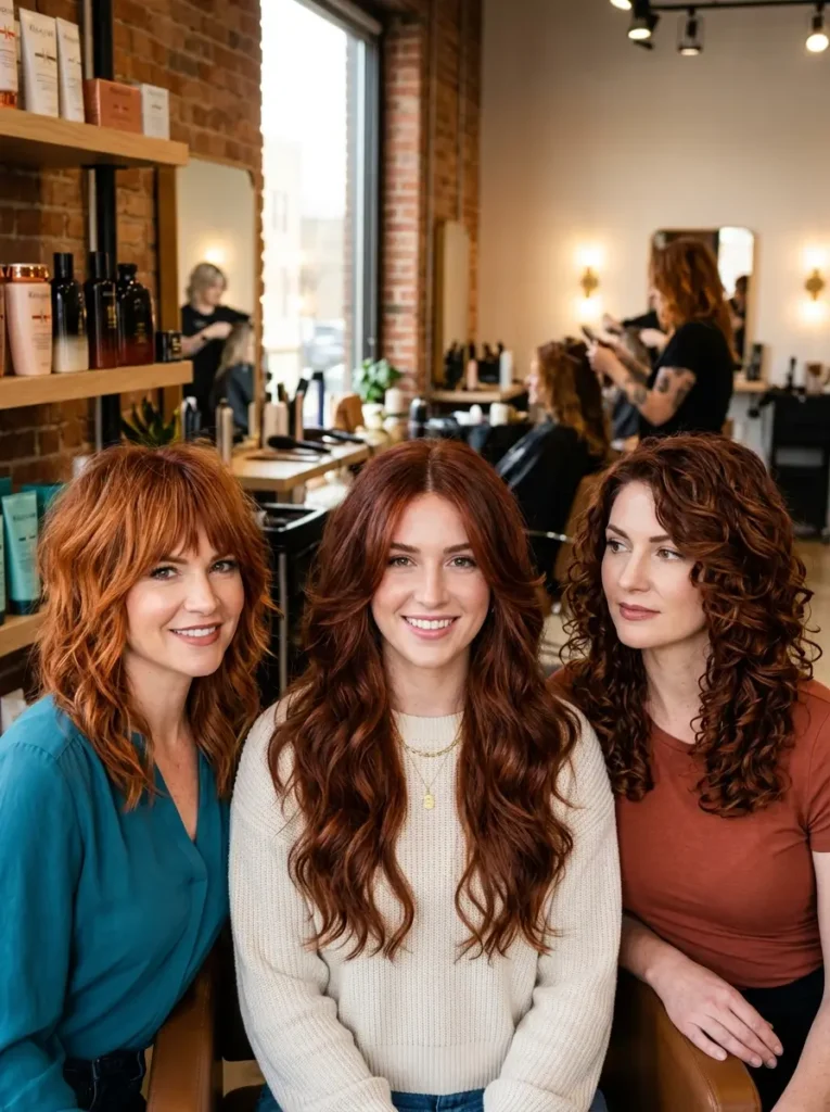 Auburn Color Hairstyles with Layers