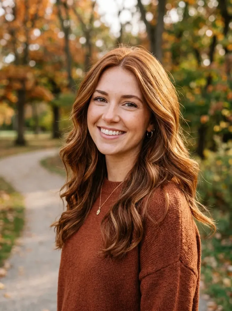 Auburn Hair with Subtle Highlights