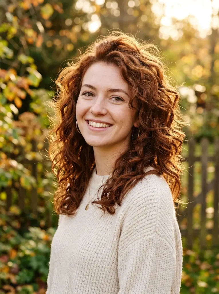 Auburn Hair with Tousled Curls