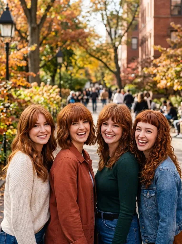 Auburn Hairstyles with Bangs