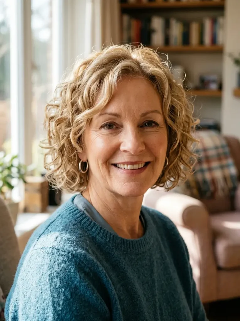 Blonde Bob with Curls