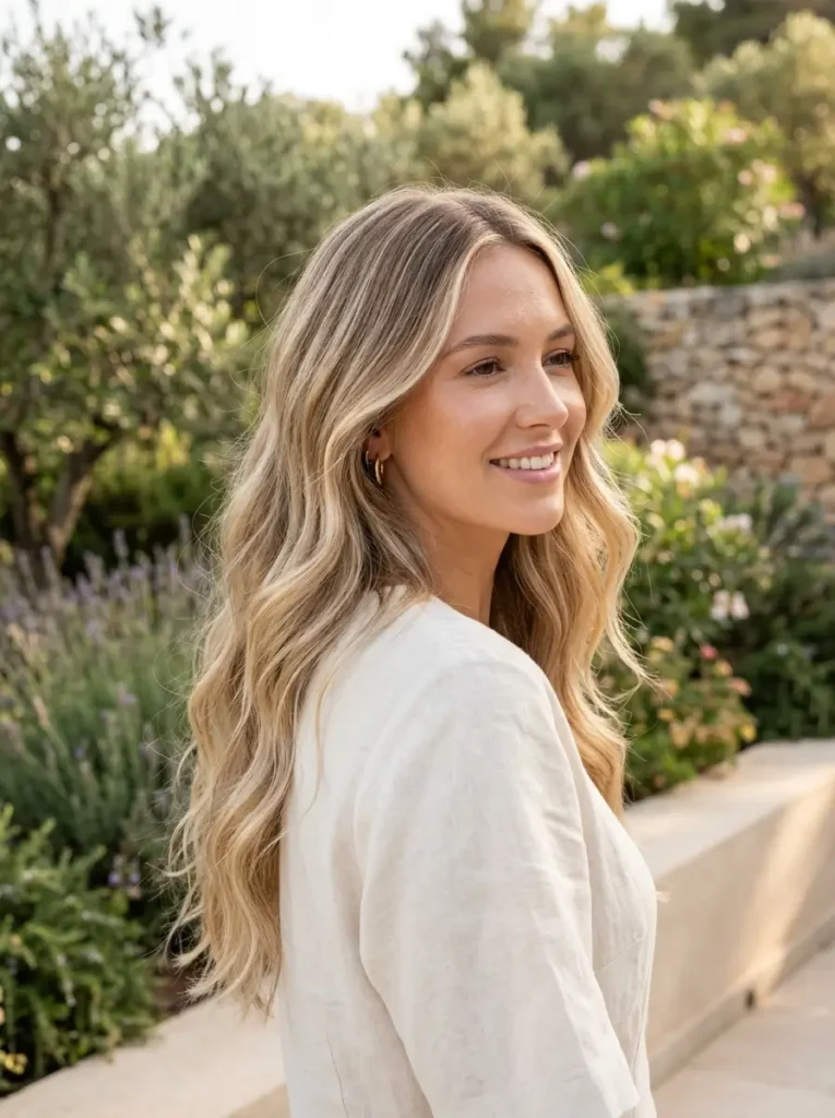 Blonde Hair Color Balayage with Subtle Highlights