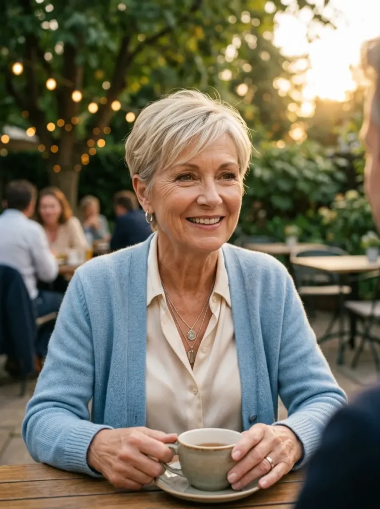 Blonde Pixie Cut for Older Women