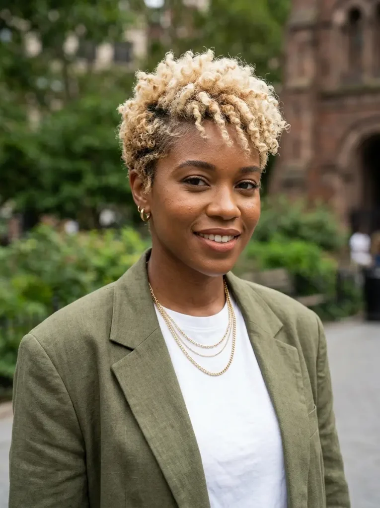 Blonde Pixie With Texture