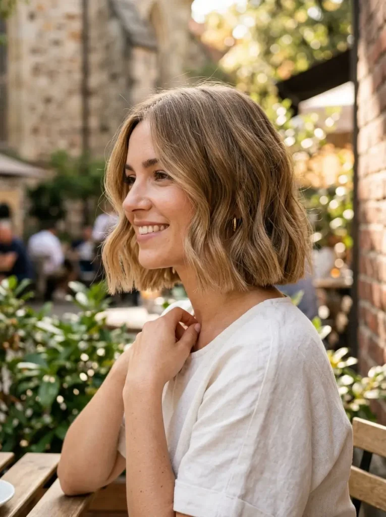 Blunt Bob With Loose Waves
