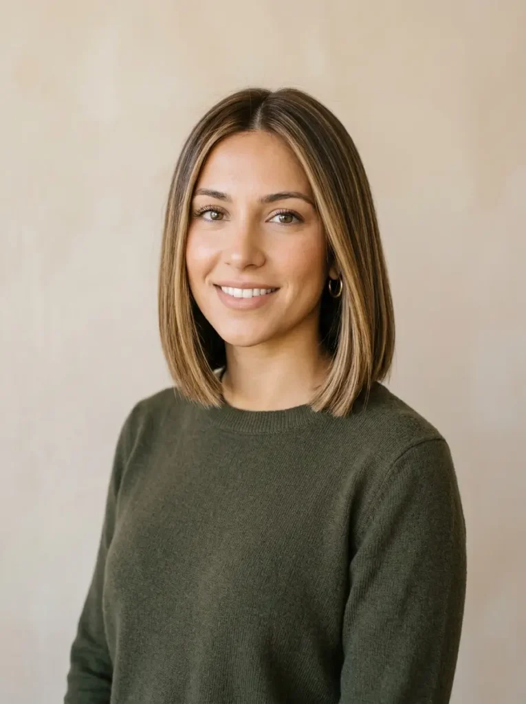 Blunt Bob with Highlights