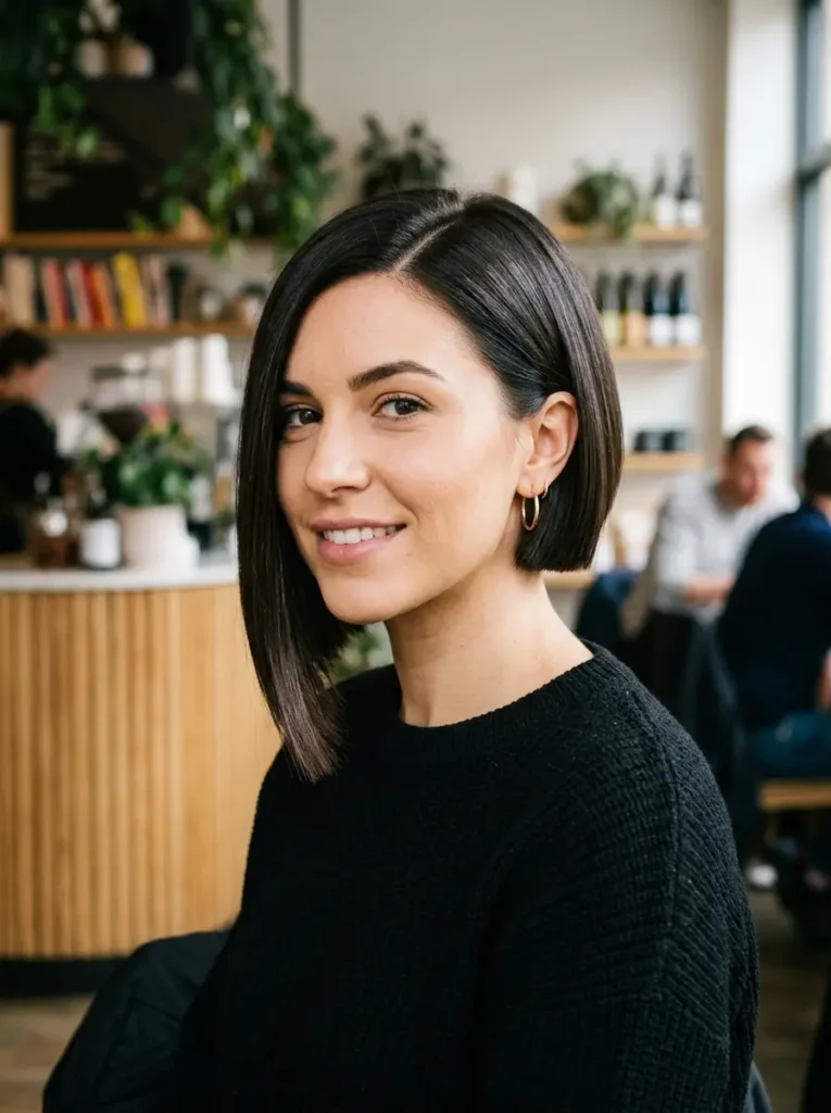 Blunt Edge Asymmetrical Bob