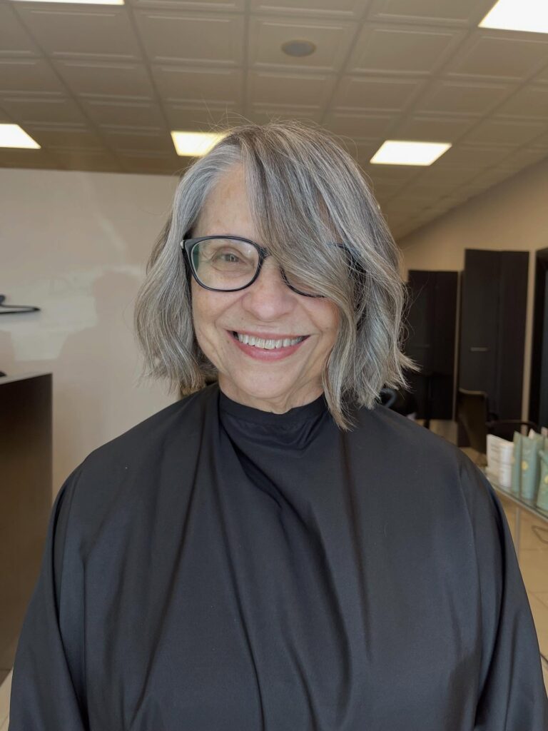 Bob Haircuts for Women Over 50 with Glasses