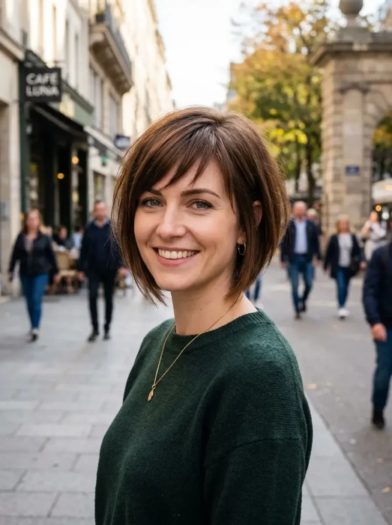 Bob with Angled Bangs