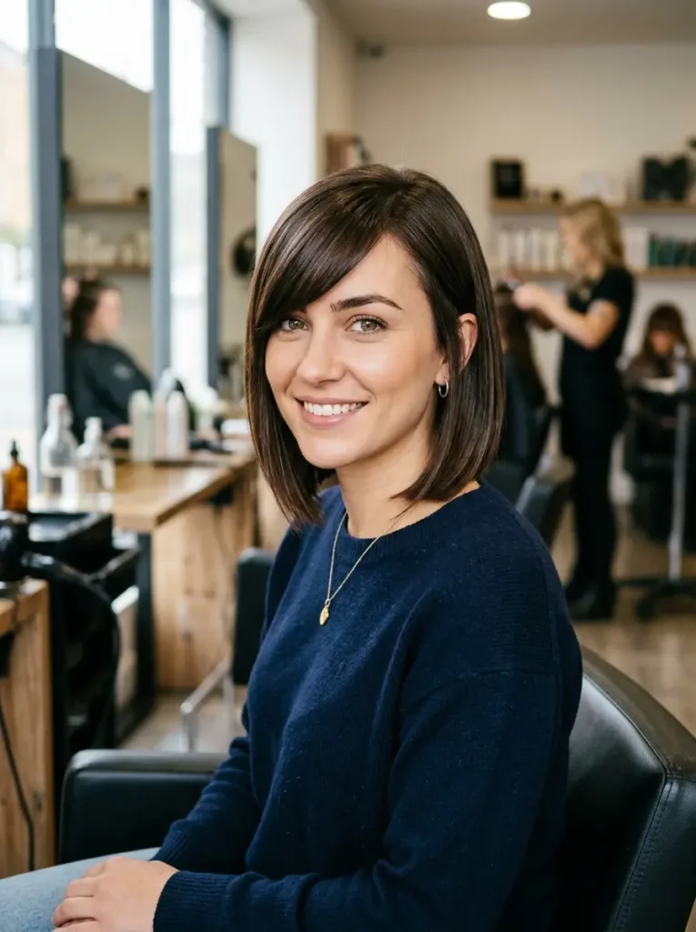 Bob with Angled Fringe