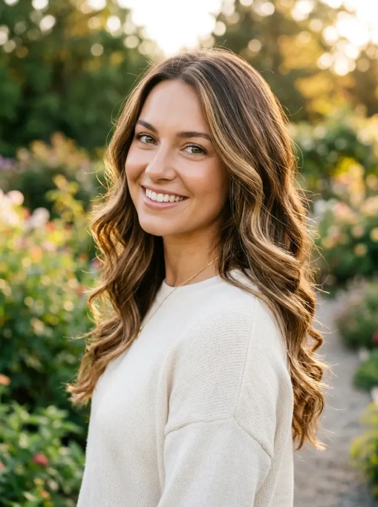 Brown Hair with Honey Blonde Highlights