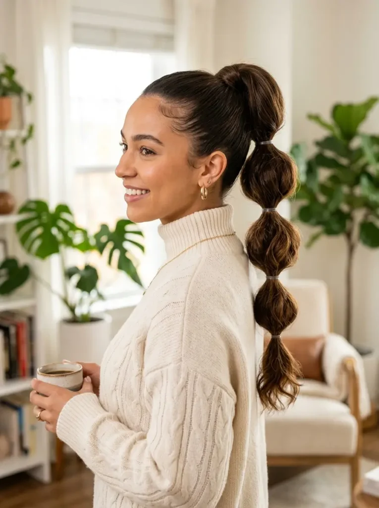 Bubble High Ponytail