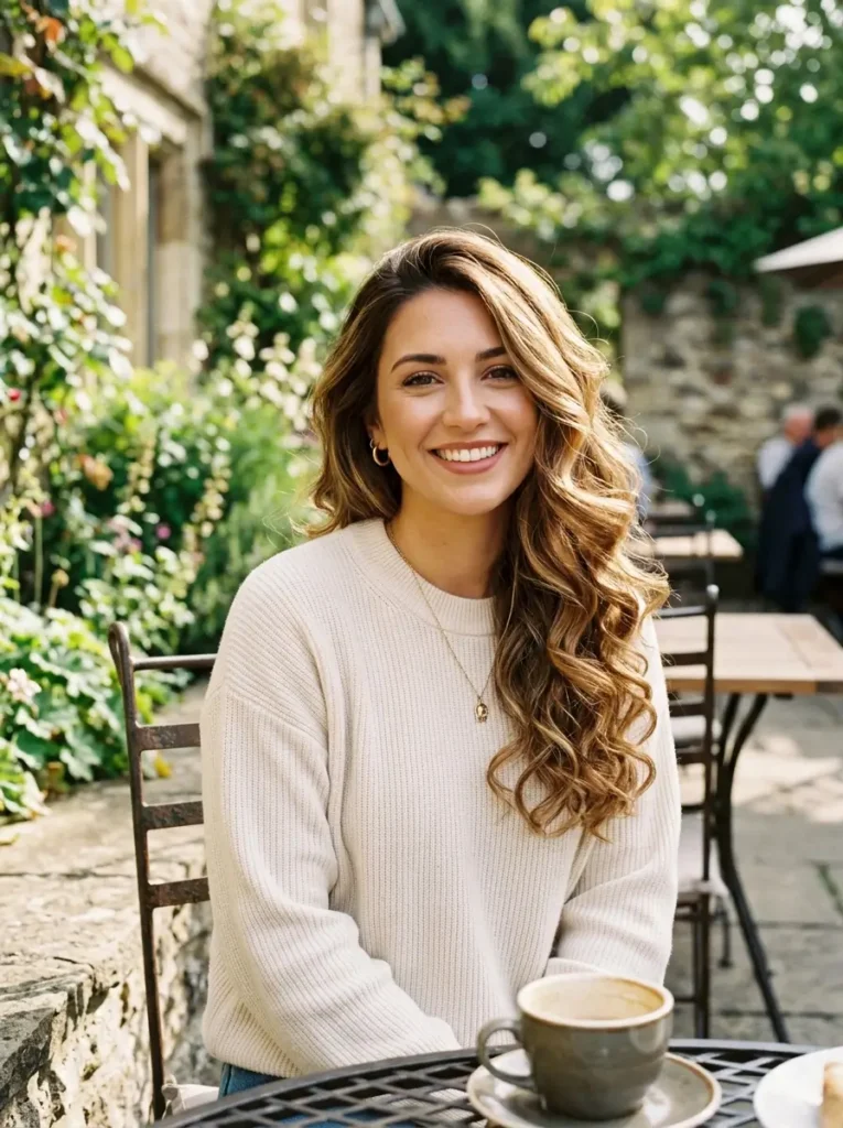 Caramel Balayage with Soft Curls