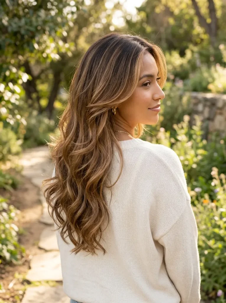 Caramel Balayage with Soft Layers