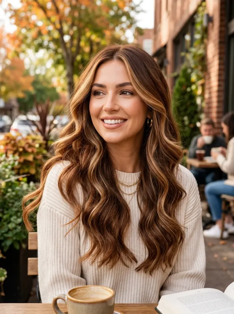 Chestnut Brown Hair with Blonde Highlights