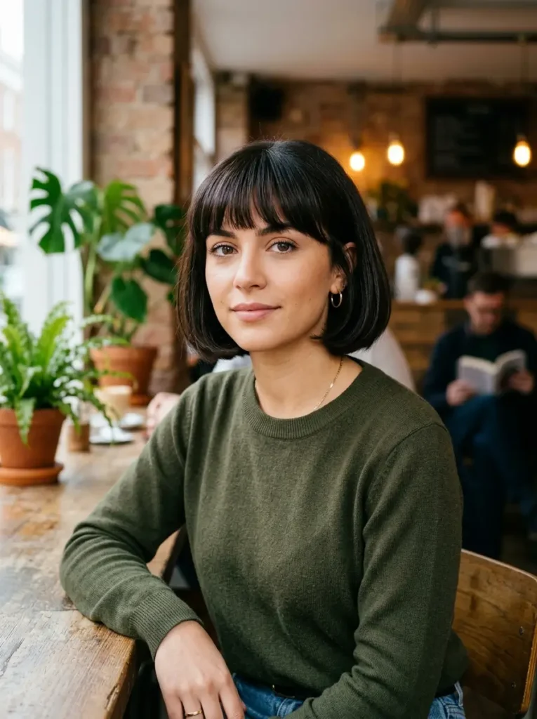 Chin-Length Bob with Bangs