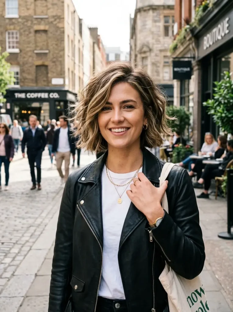Choppy Bob with Highlights