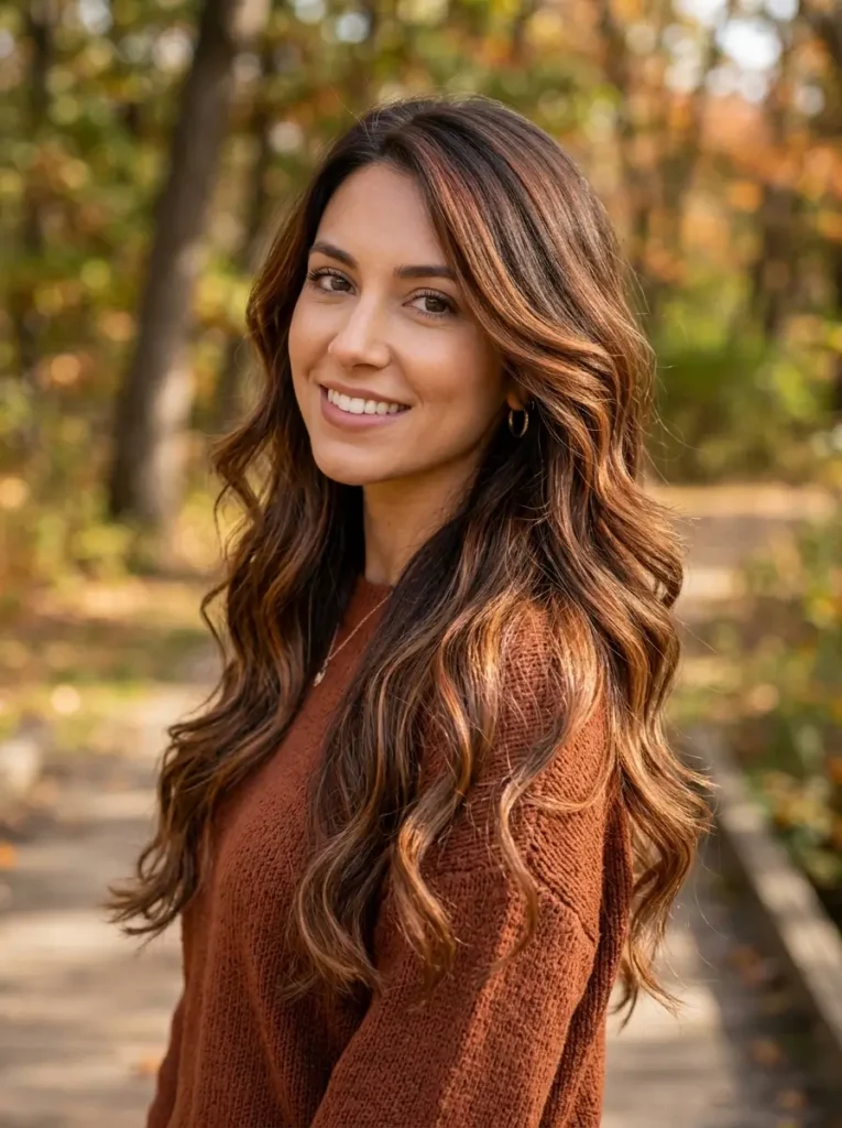 Cinnamon Caramel Balayage Layers