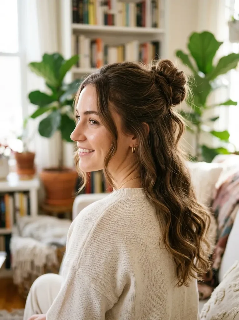 Classic Half Up Half Down Bun